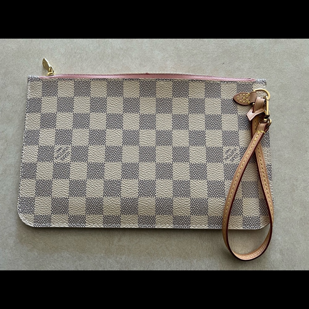 Beautiful LV white and blush pouch!!